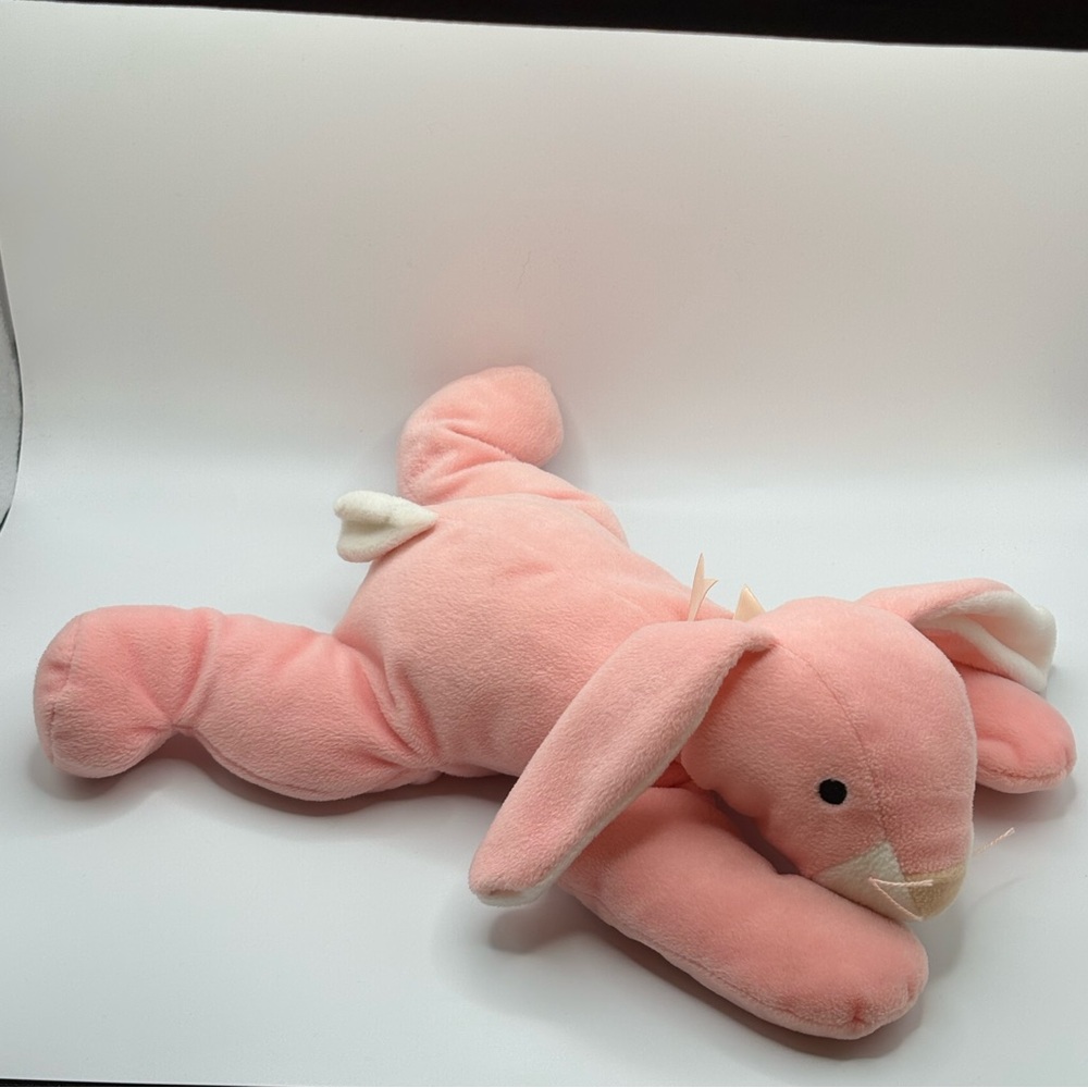 Ty Beanie Babies Pillow Pals Carrots Pink Bunny Rabbit Stuffed Plush Animal 14”